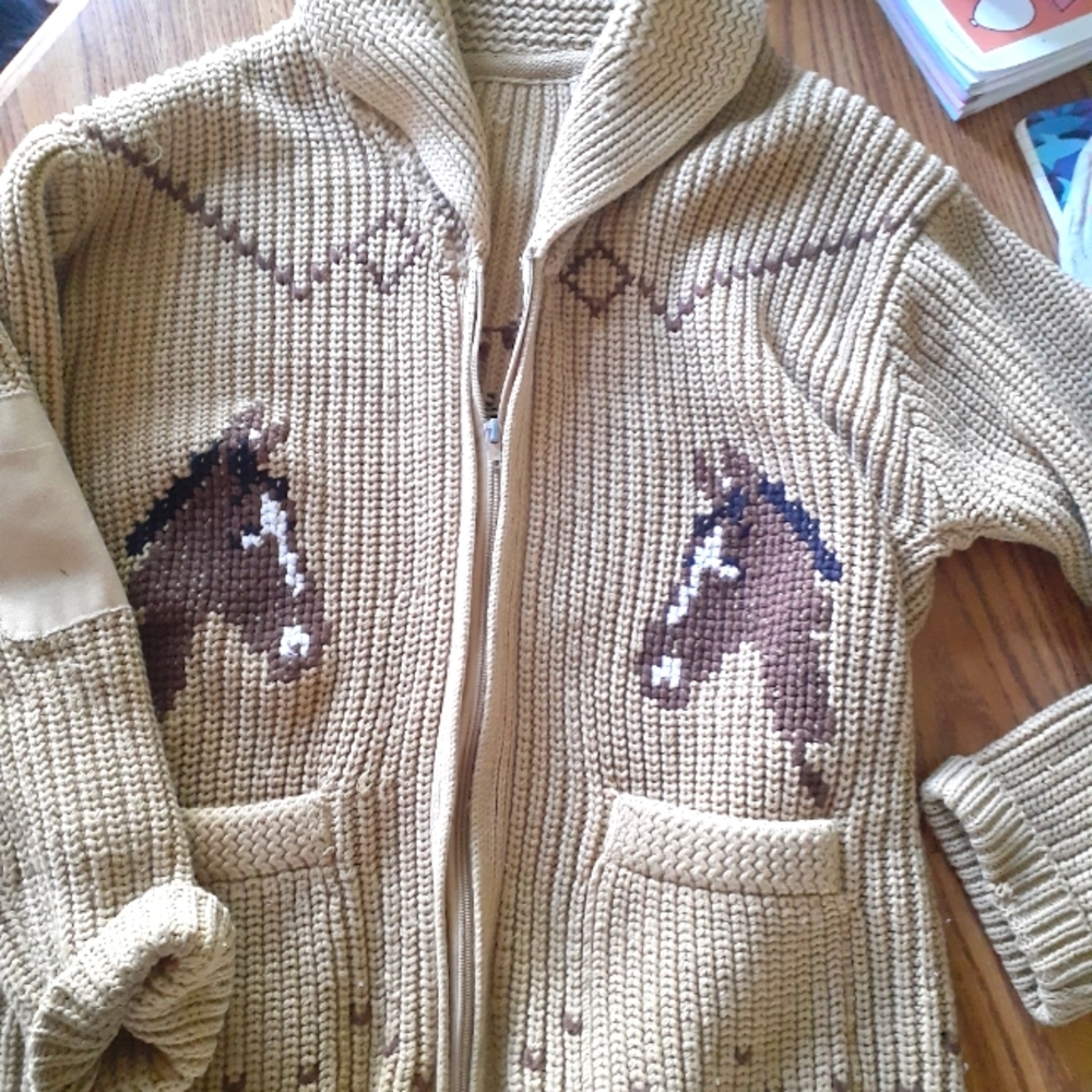 Vintage horse zip up